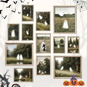 97 Decor Cute Ghost Pictures Wall Decor Vintage Halloween Wall Art Aesthetic