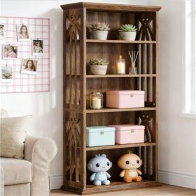 190 Cm 6-Story Standalone Bookshelf for Living Room And Home Office Freestanding Library Organizer