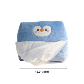 Penguin Back Pillow-Blue (Option: 6926398663846)