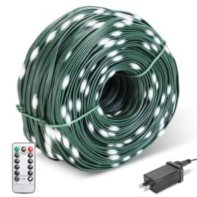 330FT String Lights Outdoor Christmas Decoration Lights With Remote IP44 Waterproof 8 Lighting Modes 8 Brightness Timer Plug In Fairy Light Xmas (Option: Cool White Lighting)
