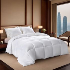 White Plump Duvet, Extra Large Checkered Quilting Luxury Hotel-grade For Bedrooms And Guesthouses. Ultra-soft Thickened Warmth, All-season Use. S (Option: Defaulttitle)